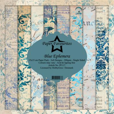 Dixi Craft Designpapier Paper Pack - Blue Ephemera